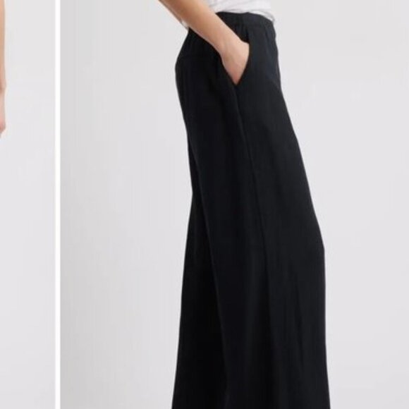Caslon Linen Blend Wide Leg Pull-On Resort Travel Pants Black Women’s XL NWT - Picture 8 of 15
